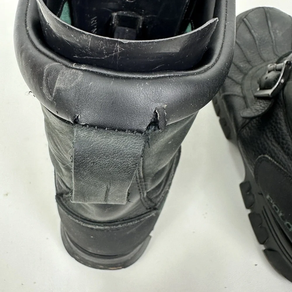 Polo Ralph Lauren Boots Mens 14 D Dover Hi III Leather Rain Buckle Lace Black